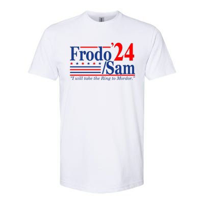 Frodo Sam 2024 I Will Take The Ring To Mordor Funny Softstyle CVC T-Shirt