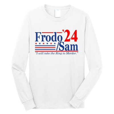 Frodo Sam 2024 I Will Take The Ring To Mordor Funny Long Sleeve Shirt