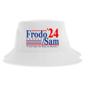 Frodo Sam 2024 I Will Take The Ring To Mordor Funny Sustainable Bucket Hat