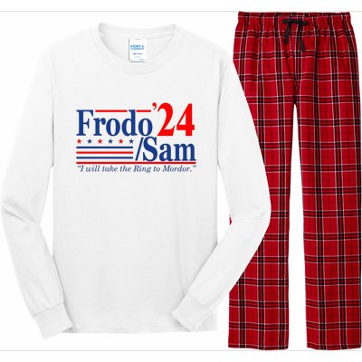 Frodo Sam 2024 I Will Take The Ring To Mordor Funny Long Sleeve Pajama Set