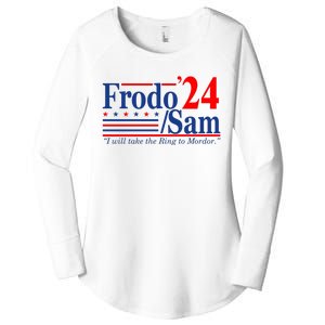 Frodo Sam 2024 I Will Take The Ring To Mordor Funny Women's Perfect Tri Tunic Long Sleeve Shirt