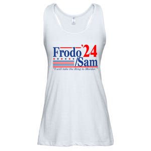 Frodo Sam 2024 I Will Take The Ring To Mordor Funny Ladies Essential Flowy Tank