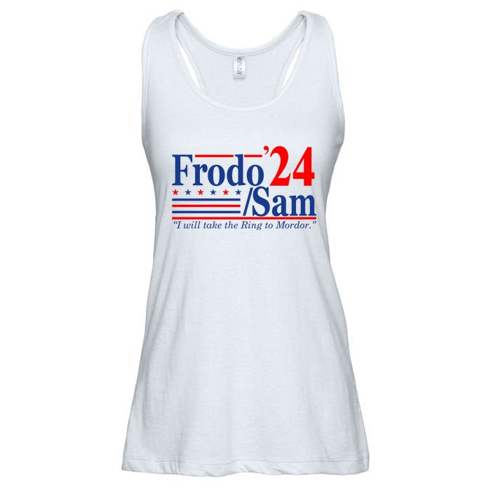 Frodo Sam 2024 I Will Take The Ring To Mordor Funny Ladies Essential Flowy Tank