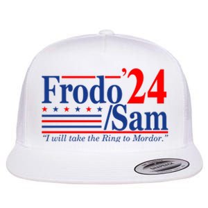 Frodo Sam 2024 I Will Take The Ring To Mordor Funny Flat Bill Trucker Hat