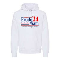 Frodo Sam 2024 I Will Take The Ring To Mordor Funny Premium Hoodie