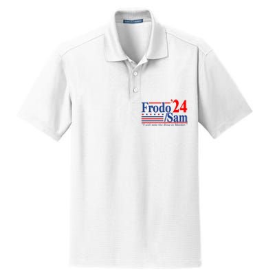 Frodo Sam 2024 I Will Take The Ring To Mordor Funny Dry Zone Grid Polo