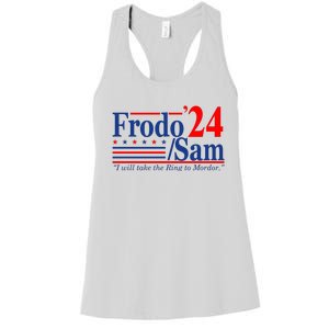 Frodo Sam 2024 I Will Take The Ring To Mordor Funny Women's Racerback Tank