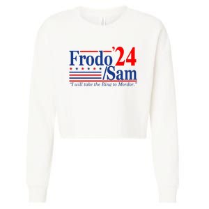 Frodo Sam 2024 I Will Take The Ring To Mordor Funny Cropped Pullover Crew