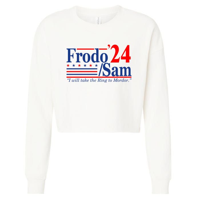 Frodo Sam 2024 I Will Take The Ring To Mordor Funny Cropped Pullover Crew