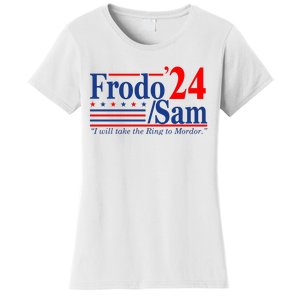 Frodo Sam 2024 I Will Take The Ring To Mordor Funny Women's T-Shirt