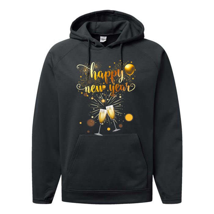 Fireworks Supplies 2025 New Years Eve Party Happy New Year Gift Performance Fleece Hoodie