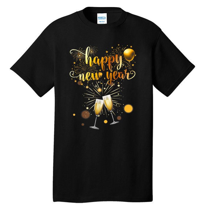 Fireworks Supplies 2025 New Years Eve Party Happy New Year Gift Tall T-Shirt