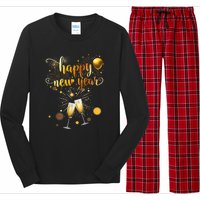 Fireworks Supplies 2025 New Years Eve Party Happy New Year Gift Long Sleeve Pajama Set