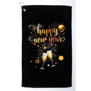 Fireworks Supplies 2025 New Years Eve Party Happy New Year Gift Platinum Collection Golf Towel