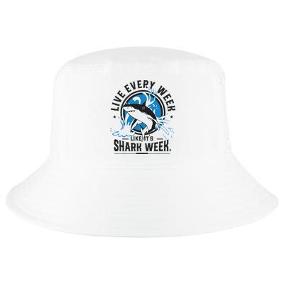 Funny Shark 2024 Week Guess What Week Is It Shark Lover Gift Cool Comfort Performance Bucket Hat