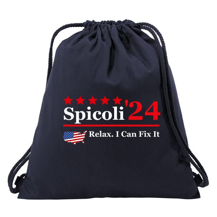 Funny Spicoli 24, Spicoli 2024 Relax I Can Fix It Drawstring Bag