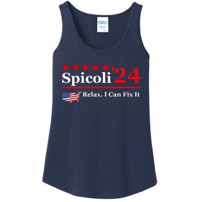 Funny Spicoli 24, Spicoli 2024 Relax I Can Fix It Ladies Essential Tank