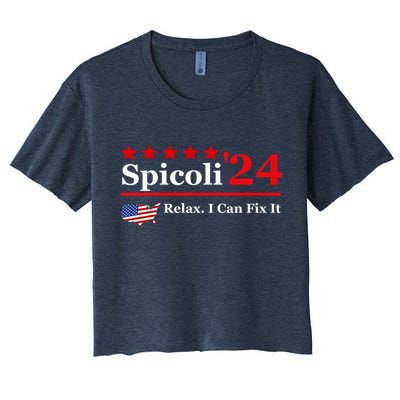 Funny Spicoli 24, Spicoli 2024 Relax I Can Fix It Crop Top