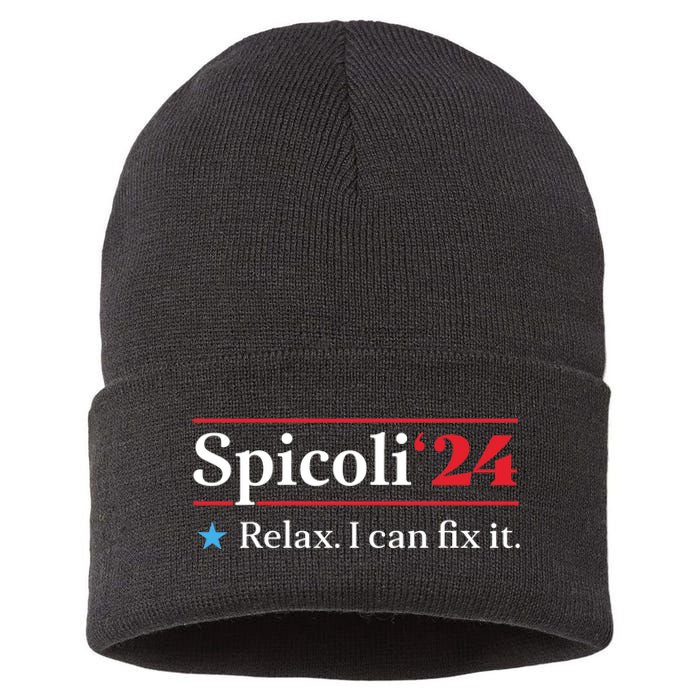 Funny Spicoli 24, Spicoli 2024 Relax I Can Fix It Vintage Sustainable Knit Beanie