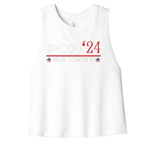 Funny Spicoli 2024, Spicoli 24 Relax I Can Fix It. Meme Women's Racerback Cropped Tank