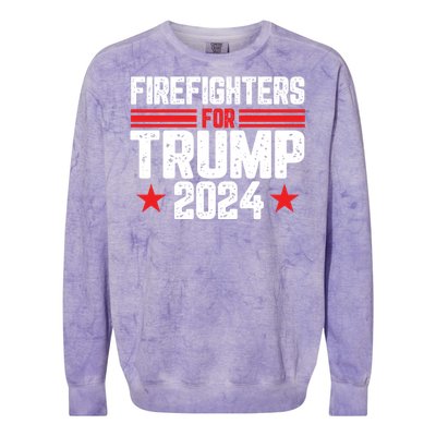 Firefighters Support 2024 Political Theme Colorblast Crewneck Sweatshirt