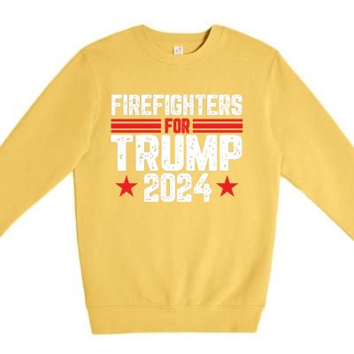 Firefighters Support 2024 Political Theme Premium Crewneck Sweatshirt