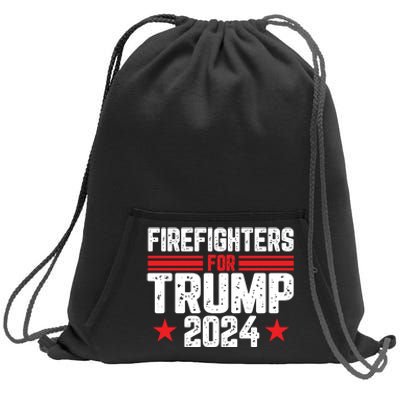 Firefighters Support 2024 Political Theme Sweatshirt Cinch Pack Bag