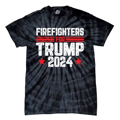 Firefighters Support 2024 Political Theme Tie-Dye T-Shirt