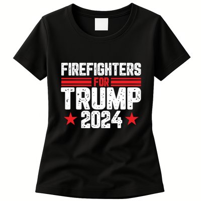 Firefighters Support 2024 Political Theme Womens T-Shirt