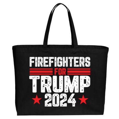 Firefighters Support 2024 Political Theme Cotton Canvas Jumbo Tote