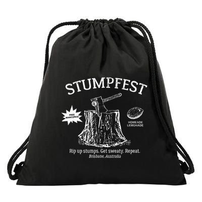 Funny Stumpfest 2023 Brisbane Get Sweaty Drawstring Bag