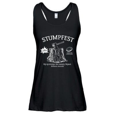 Funny Stumpfest 2023 Brisbane Get Sweaty Ladies Essential Flowy Tank