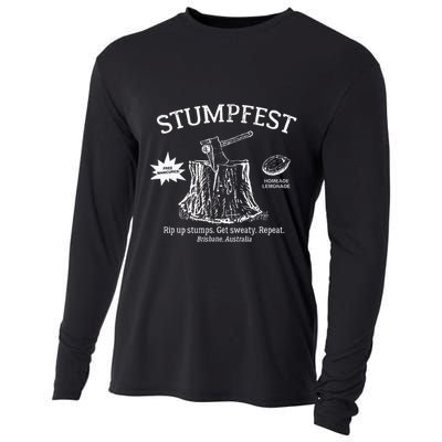 Funny Stumpfest 2023 Brisbane Get Sweaty Cooling Performance Long Sleeve Crew