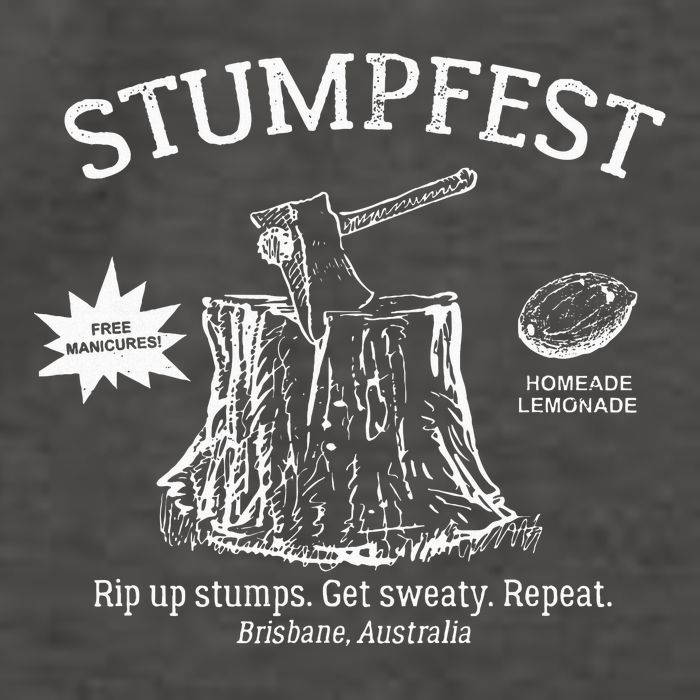Funny Stumpfest 2023 Brisbane Get Sweaty Vector Backpack