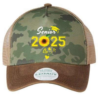 Funny Senior 2025 Funny Graduation Sunflower Class Of 2025 Legacy Tie Dye Trucker Hat