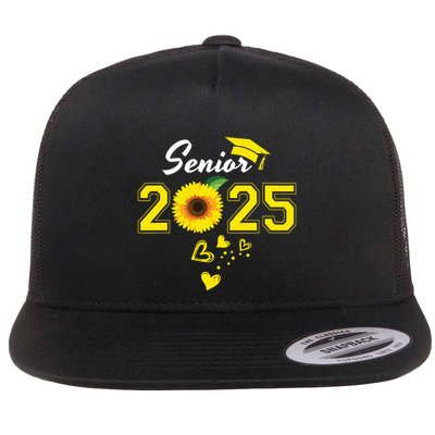 Funny Senior 2025 Funny Graduation Sunflower Class Of 2025 Flatbill Hat