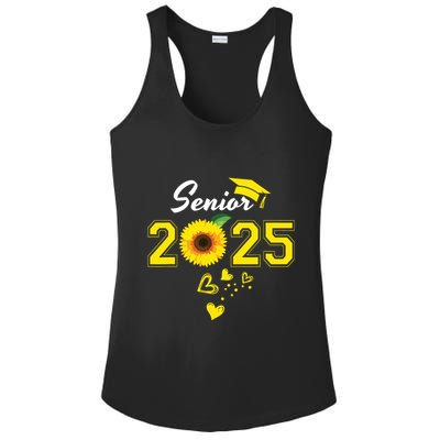 Funny Senior 2025 Funny Graduation Sunflower Class Of 2025 Ladies PosiCharge Competitor Racerback Tank