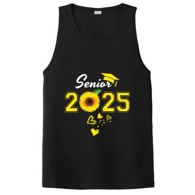 Funny Senior 2025 Funny Graduation Sunflower Class Of 2025 PosiCharge Competitor Tank