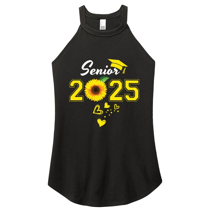 Funny Senior 2025 Funny Graduation Sunflower Class Of 2025 Women's Perfect Tri Rocker Tank