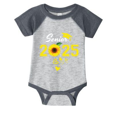 Funny Senior 2025 Funny Graduation Sunflower Class Of 2025 Infant Baby Jersey Bodysuit