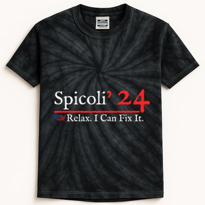 Funny Spicoli 24 Spicoli 2024 Relax I Can Fix It Kids Tie-Dye T-Shirt