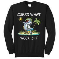 Funny Shark 2024 Week Guess What Week Is It Shark Lover Gift Sweatshirt