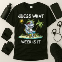 Funny Shark 2024 Week Guess What Week Is It Shark Lover Gift T-Shirt