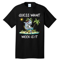 Funny Shark 2024 Week Guess What Week Is It Shark Lover Gift Tall T-Shirt