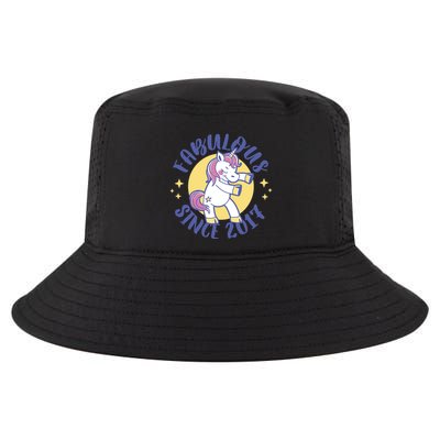 Fabulous Since 2017 Unicorn Cute Birthday Cool Comfort Performance Bucket Hat