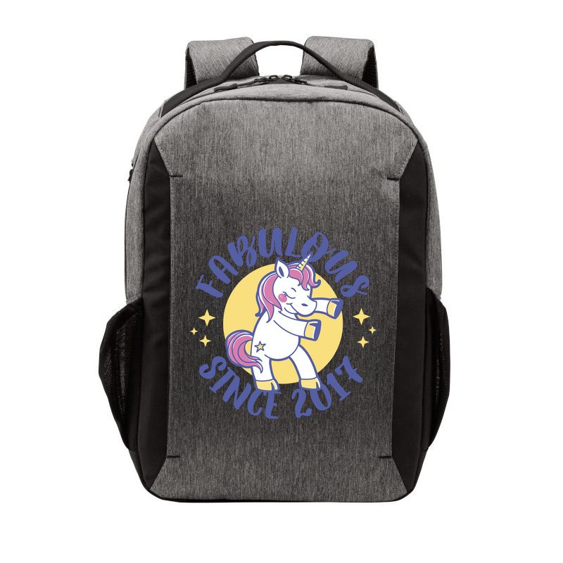 Fabulous Since 2017 Unicorn Cute Birthday Vector Backpack