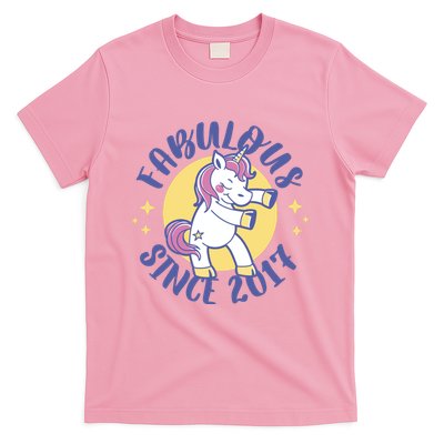 Fabulous Since 2017 Unicorn Cute Birthday T-Shirt
