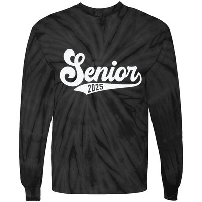 Funny Senior 2025 Tie-Dye Long Sleeve Shirt