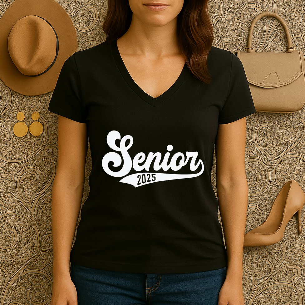 Funny Senior 2025 Women's V-Neck T-Shirt