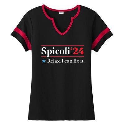 Funny Spicoli 24 Spicoli 2024 Relax I Can Fix It Vintage Ladies Halftime Notch Neck Tee